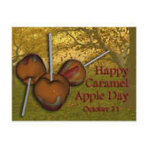 Caramel Apple Day Postcard October 21