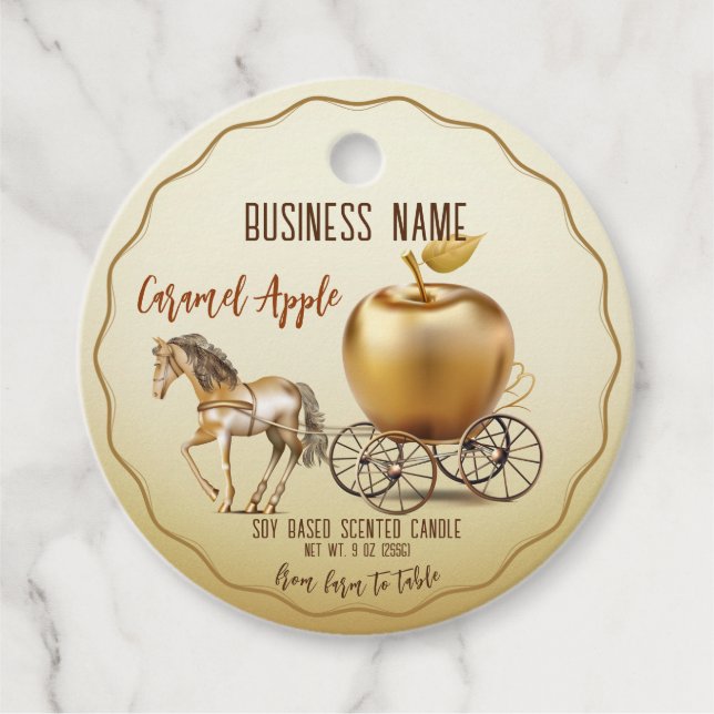 Caramel Apple Favour Tags (Front)