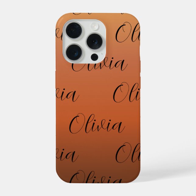Caramel brown Gradient iPhone Case (Back)