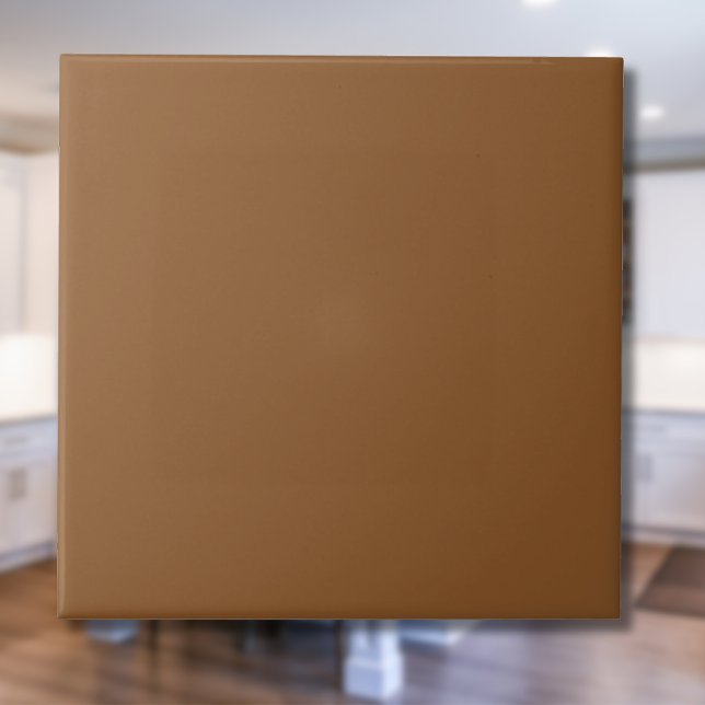 Caramel Brown Solid Colour | Classic Elegant Ceramic Tile (Creator Uploaded)