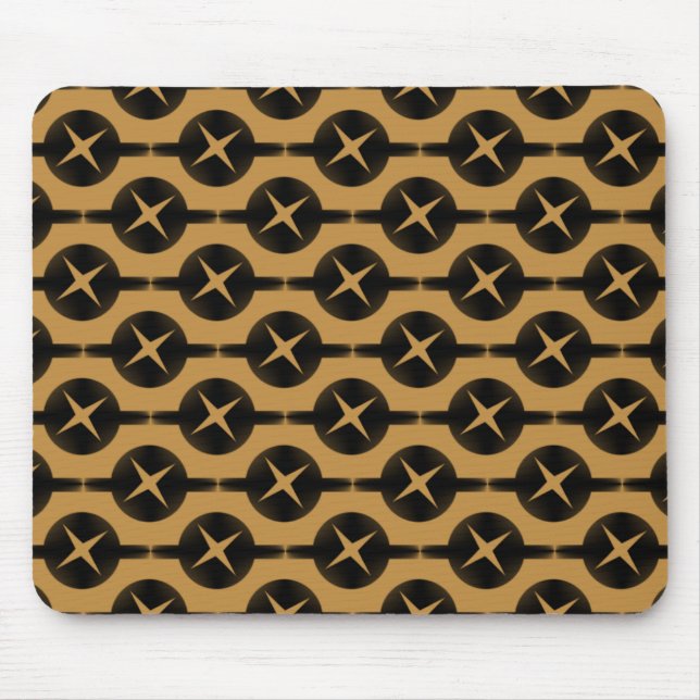 Caramel Brown Uncommon Circles Mousepad (Front)