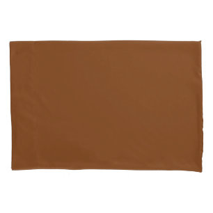 Caramel Cafe Warm Neutral Brown Solid Colour Print Pillowcase
