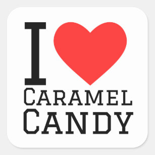 Caramel Candy pattern Square Sticker