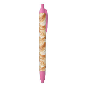 Caramel Candy Swirls Black Ink Pen