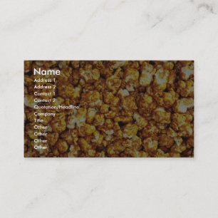 Caramel corn business card