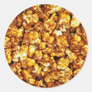 Caramel corn classic round sticker