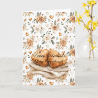 Caramel Cream Heart Pillows Blanket Floral Love