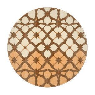 Caramel Cream Moroccan Lattice Pattern Cutting Board