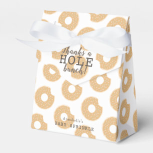 Caramel Doughnut Thank You Baby Shower Gift Favour Box