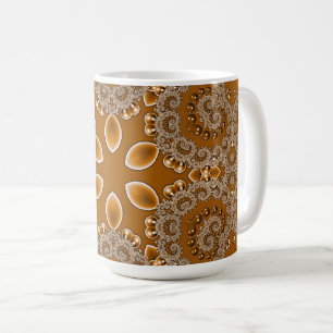 Caramel Fractal Lace  Coffee Mug