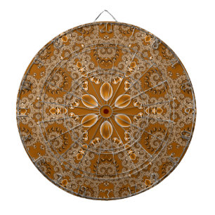 Caramel Fractal Lace Dartboard