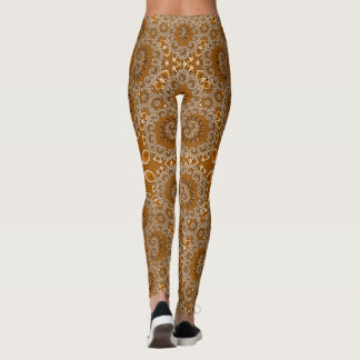 Caramel Fractal Lace Leggings