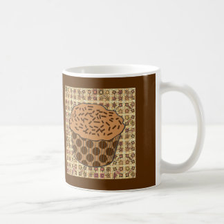Caramel Frosted Cupcake with Sprinkles Coffee Mug