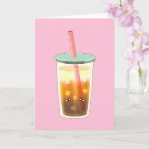 Caramel Iced Coffee With Cream Foam Card