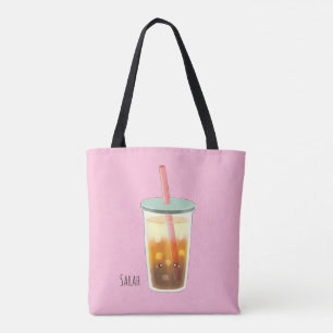 Caramel Iced Coffee With Cream Foam Tote Bag