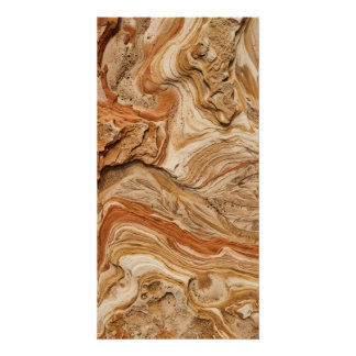 Caramel Marble Swirl Wall Art Poster