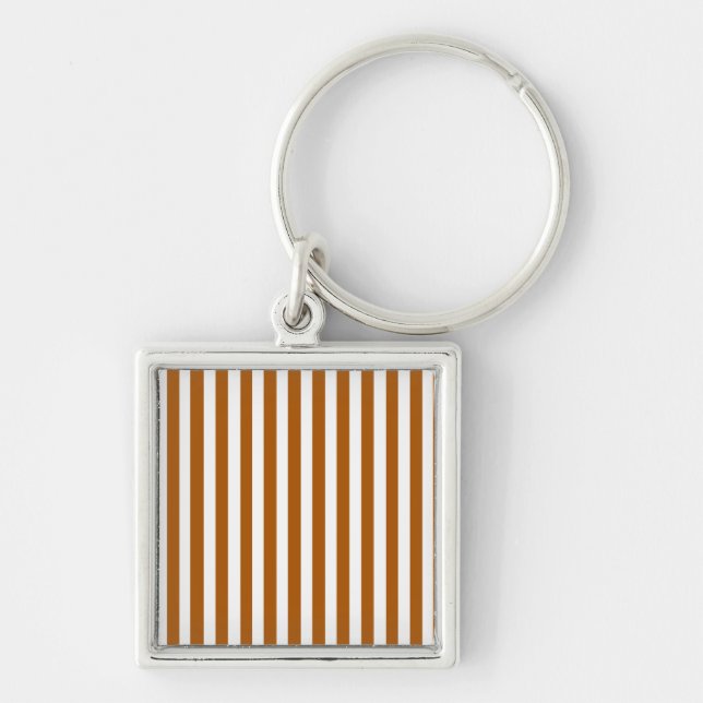 Caramel Modern Stripes Key Ring (Front)