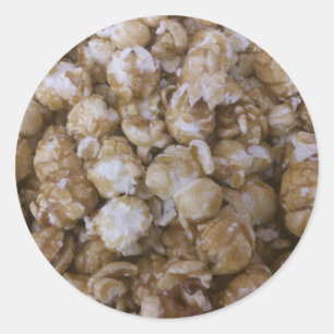 Caramel Pop Corn Classic Round Sticker