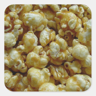 Caramel Popcorn Square Sticker