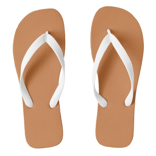 Caramel Solid Plain Colour India Thongs (Footbed)