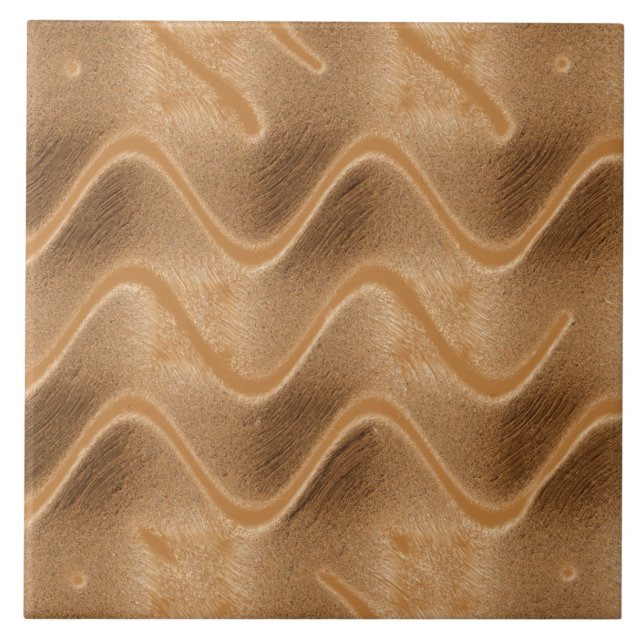 Caramel Swirl Abstract Tile (Front)
