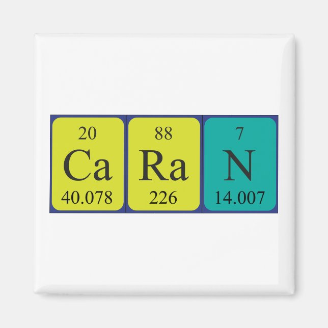 Caran periodic table name magnet (Front)