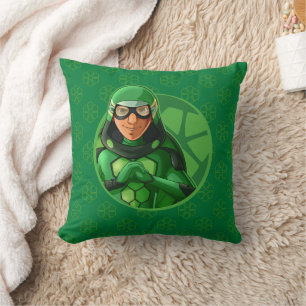 Carapace Green Badge Cushion