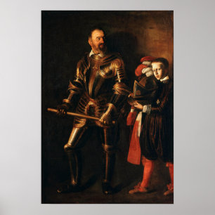 Caravaggio - Alof De Wignacourt And His Page 1608 Poster