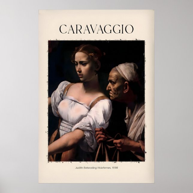 Caravaggio Art Print - Judith Beheading Holofernes (Front)