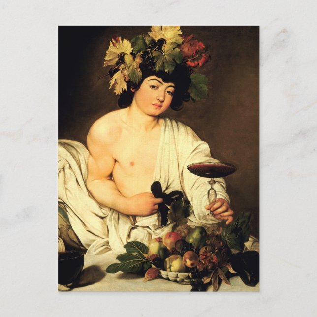 Caravaggio Bacchus Postcard (Front)