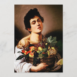 Caravaggio Boy With a Basket of Fruit Invitations