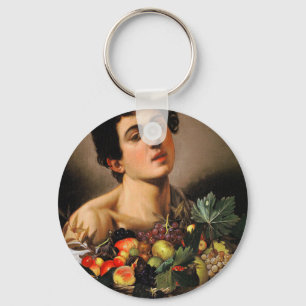 Caravaggio - Boy With Basket Of Fruit Key Ring