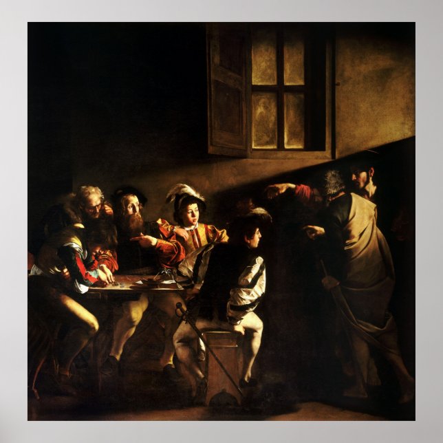Caravaggio Calling of Saint Matthew Poster (Front)