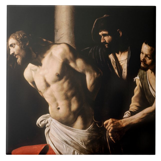 Caravaggio - Christ at the Column Ceramic Tile (Front)