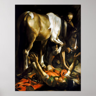 Caravaggio Conversion on the Way to Damascus Poster