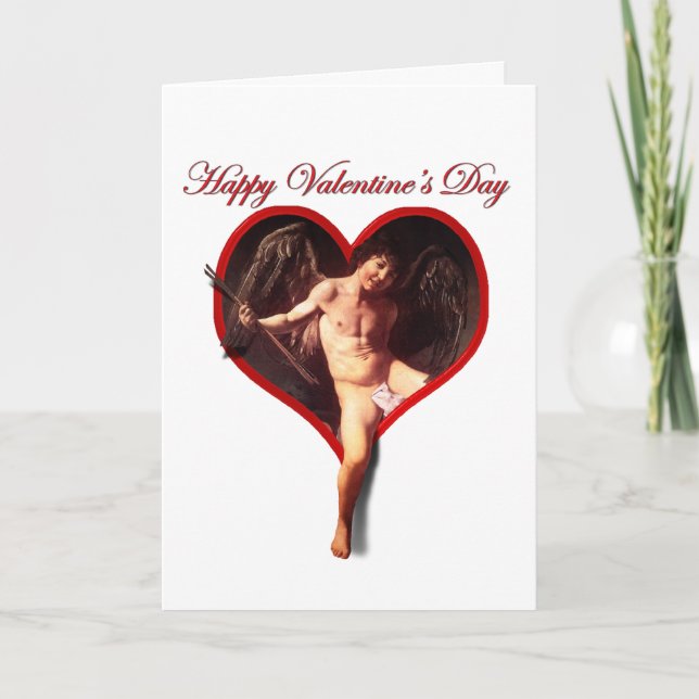 Caravaggio Cupid Valentine's Day Holiday Card (Front)
