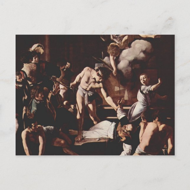 Caravaggio- Martyrdom of Saint Matthew Postcard (Front)