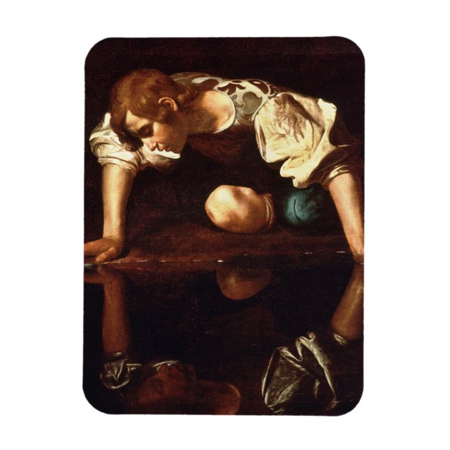 CARAVAGGIO - Narcissus 1598 Magnet (Vertical)