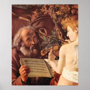 Caravaggio-Resting on the Flight into Egypt Poster