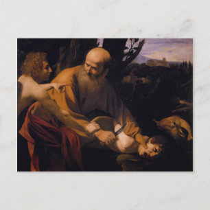 Caravaggio- Sacrifice of Isaac Postcard