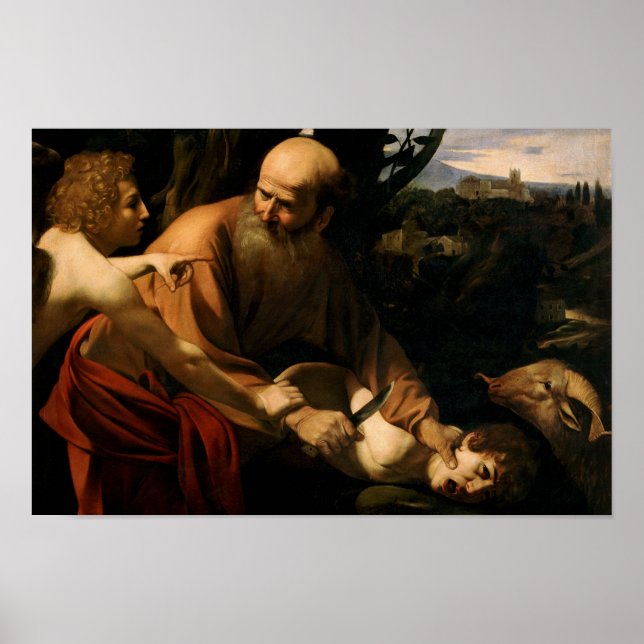 Caravaggio - Sacrifice of Isaac Poster (Front)
