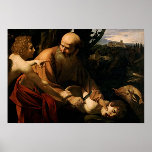 Caravaggio - Sacrifice of Isaac Poster (Front)