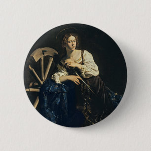 Caravaggio - Saint Catherine Of Alexandria 6 Cm Round Badge