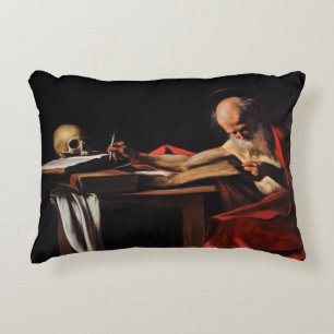 Caravaggio - Saint Jerome Writing Decorative Cushion