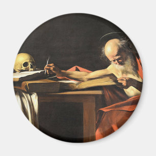 Caravaggio - San Gerolamo - Renaissance Painting Magnet