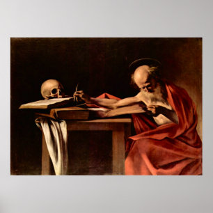 Caravaggio-St. Jerome while writing Poster