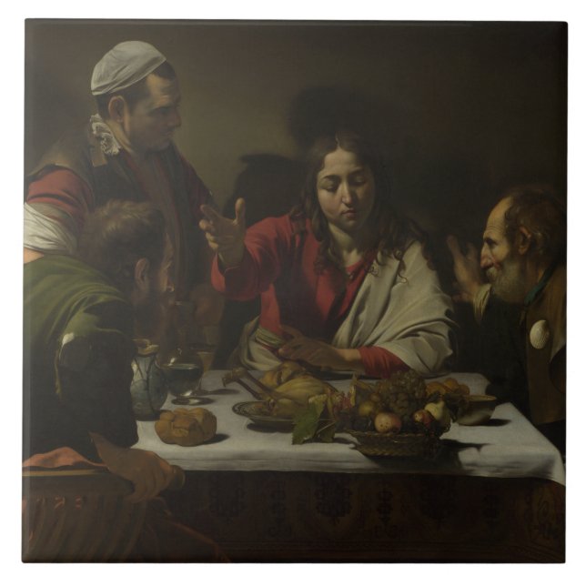 Caravaggio - Supper at Emmaus Tile (Front)