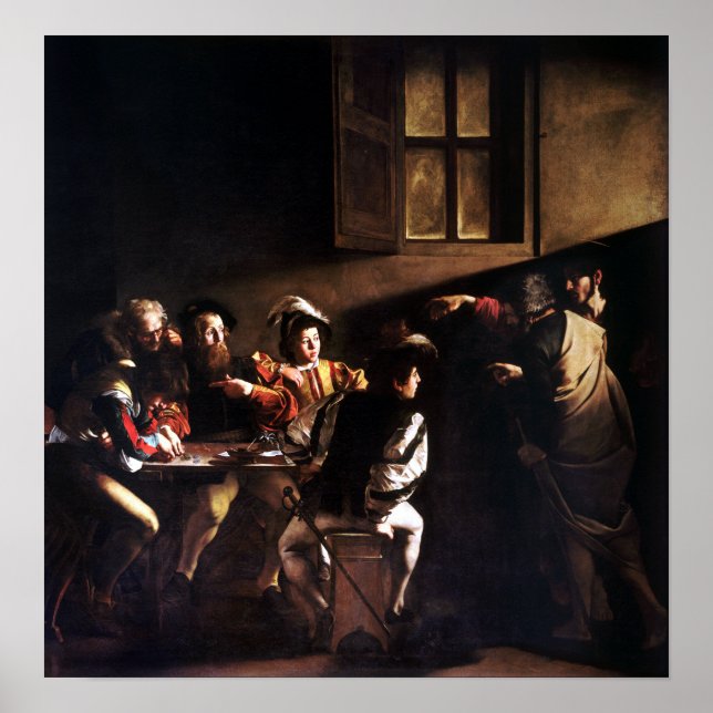 Caravaggio The Calling of Saint Matthew Poster (Front)