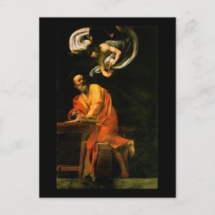 Caravaggio The Inspiration Of Saint Matthew Postcard