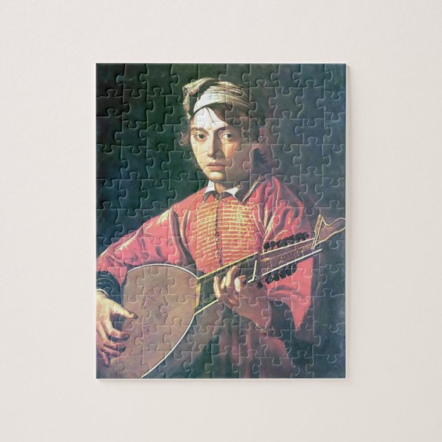 Caravaggio- The lute player Jigsaw Puzzle (Vertical)